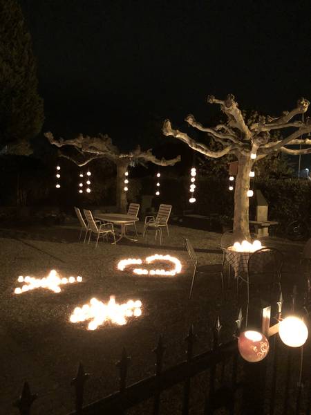 Räbenmuster im Garten, Räbechilbi Richterswil 2018 (Räbenmuster, Dekoration)